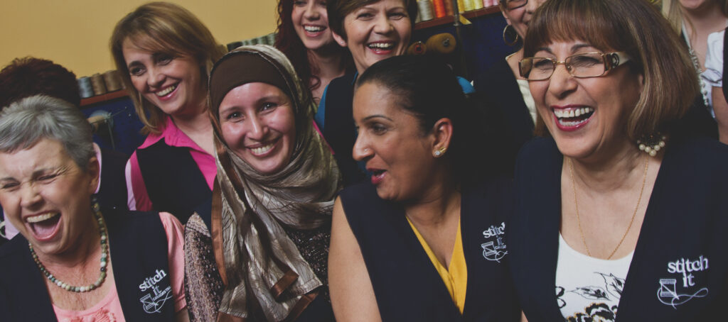 A photo showing Stitch It's smiling associates