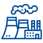 A cartoon photo of a power plant