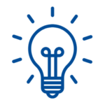 A cartoon photo of a lightbulb