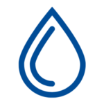 A cartoon photo of a drop of water